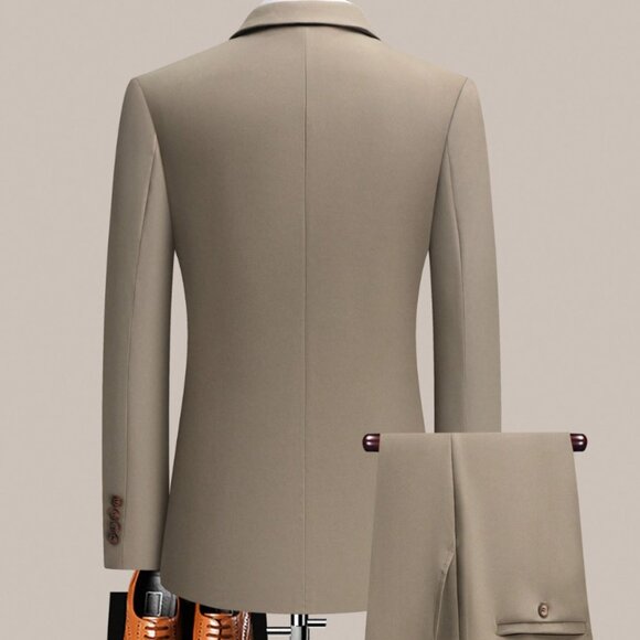 Men’s Double-breasted Notched Lapel Two-Piece Suit XS-2X - Picture 6 of 9